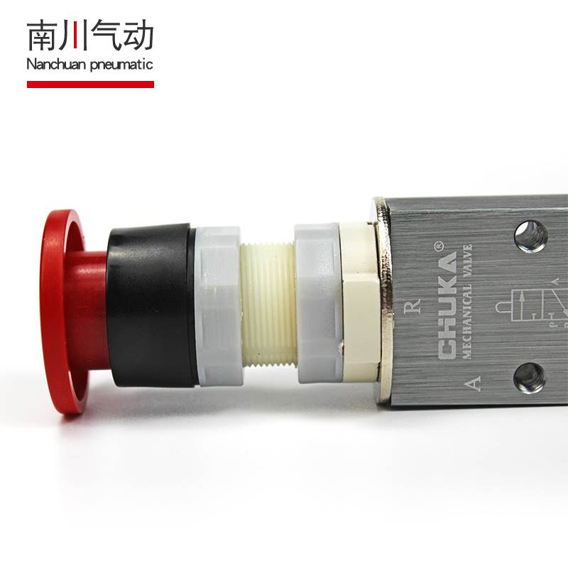 亚德客型S3PM-06 M5 08气动机械阀蘑菇头按钮手动阀自动回位开关