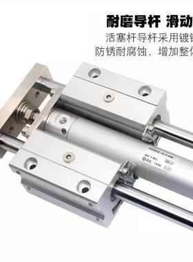 SMC带导杆气缸MGGMB20/25/32/40/50-75-100-200-300-400-500F R