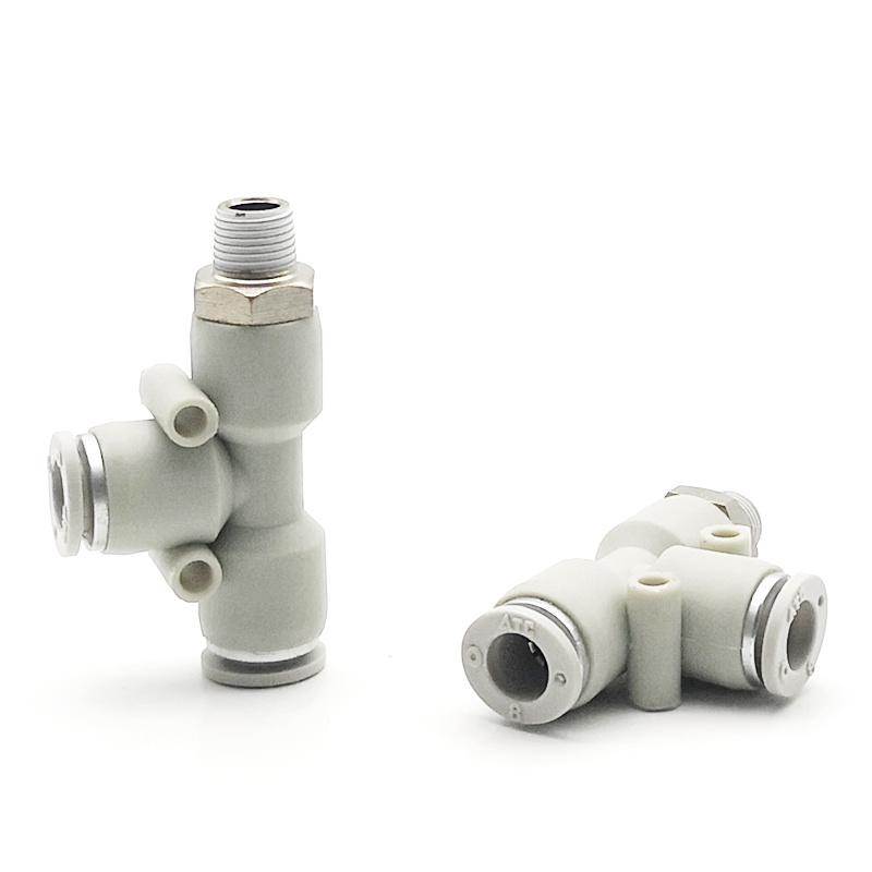 原装亚德客螺纹三通接头APB APD APX4 6 8 10 12-M5 01 02 03 04