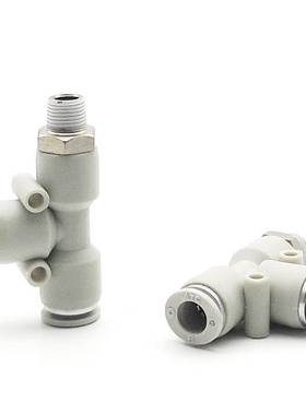 原装亚德客螺纹三通接头APB APD APX4 6 8 10 12-M5 01 02 03 04