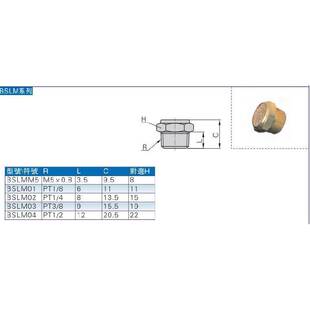 亚德客微型消声器 BSLMM5 BSLM01 BSLM02 BSLM03 BSLM04 AirTAC