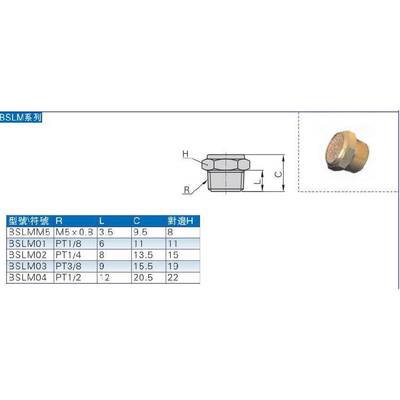 亚德客微型消声器 BSLMM5 BSLM01 BSLM02 BSLM03 BSLM04 AirTAC