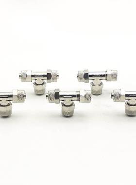 亚德客ABE锁母三通X-ABE4/6/8/10/12快拧金属T型气动快速气管接头