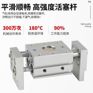 正品亚德客大口径阔型手指气缸HFT16X30S HFT16X40S HFT16X60/80S