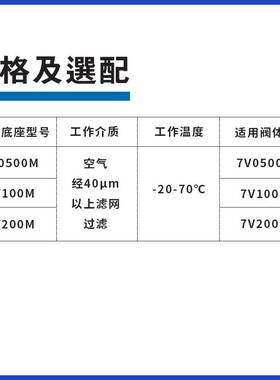 亚德客7V110-06电磁阀底座 7V100M2F 100M3F 7V100M4F/5/6/7F 8位