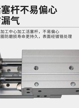 亚德客滑台气缸HLQ/HLQL20X10X20X30X40X50X75X100SA/AS/AF/B/BS