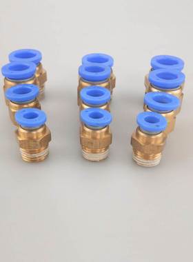 气动快速铜接头气管快插直通PC4PC6PC8PC10P C12 M5 01 02 03 04