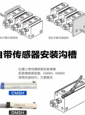 亚德客型小型自由安装MU4/6/8/10/12/16/20X4X5X6X8X10X15X20X50S