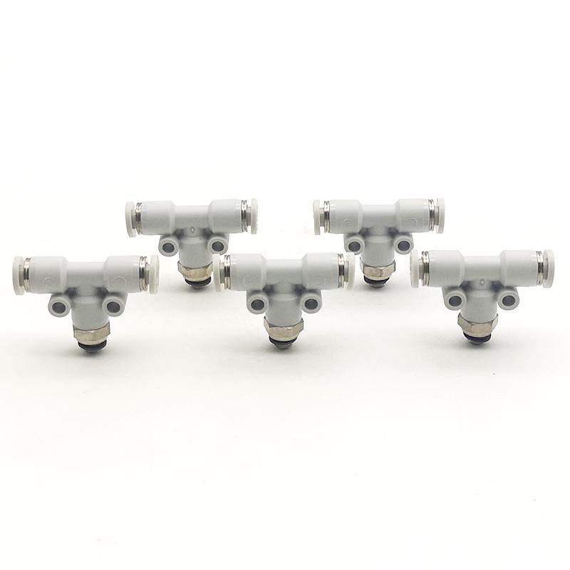 亚德客气动T型螺纹三通气管快速接头PEB 4 6 8 10-01 02 03 04 mm