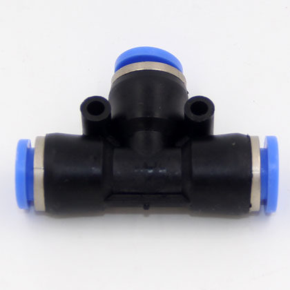 AKS气动元件 T型三通 PE-4 6 PE8 PE10 塑料快插气管接头