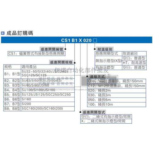 磁性感应开关 CS1-B1-B2-B3-B4-B5 CS1A020/DS1AN030/DS1-B6B7B8