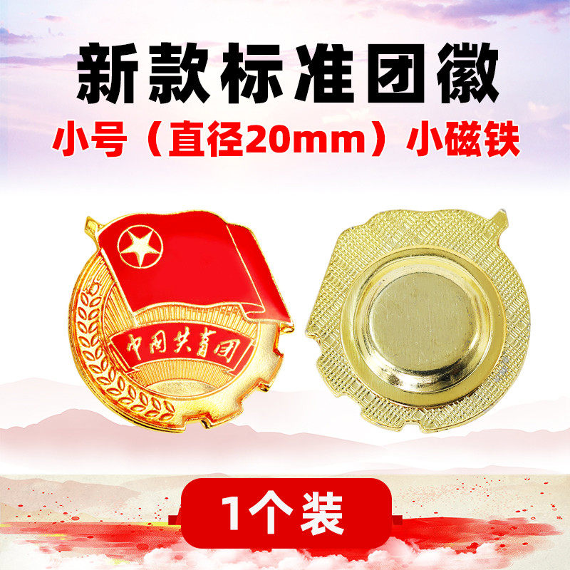 团徽共青团新款标准型学生入团团员纪念磁铁徽章扣