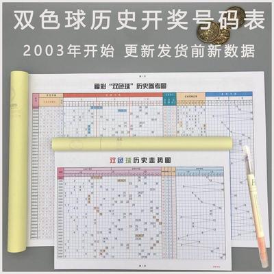 双色球走势图表福利彩票历史数据开奖号码彩民彩票记录本新版