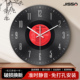 精梭简约复古黑胶唱片挂钟装 饰时尚 艺术家用钟表轻奢创意静音时钟