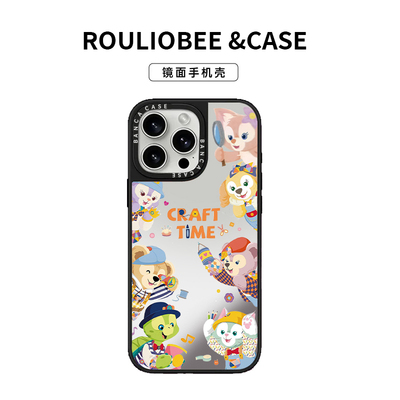 抖音同款达菲熊家族适用苹果16/15promax手机壳iphone14pro可爱卡通13/14软壳12女新款16e潮牌镜面防摔plus套