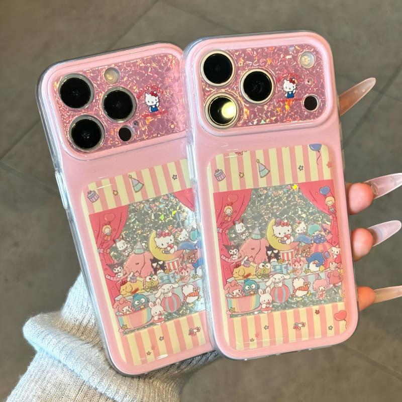 猫咪马戏团合集适用苹果18promax手机壳iphone17pro新款精孔钻石17Pro男女款15plus镜头全包13/14防摔手机套