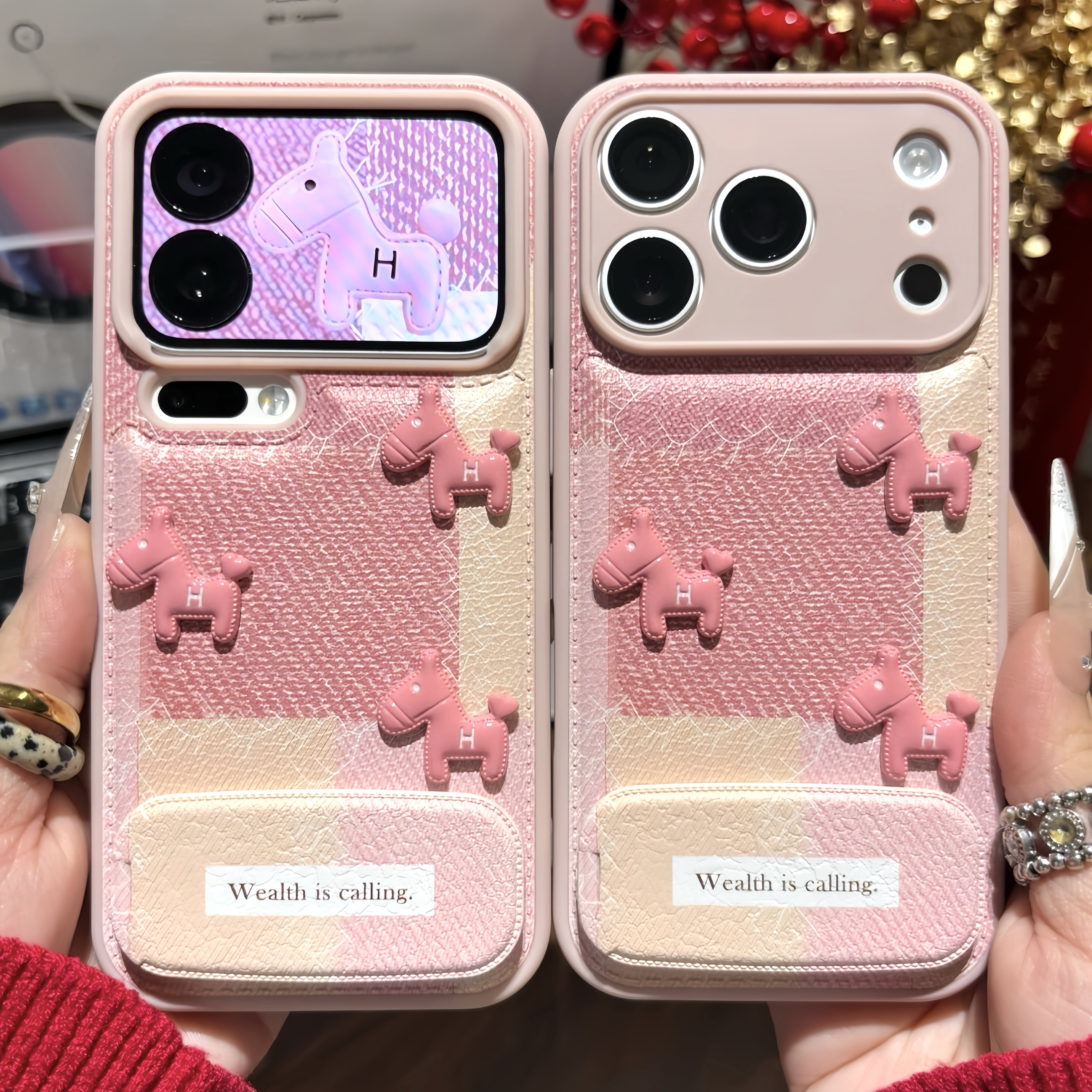 三只粉小马适用苹果17promax手机壳16华为mate70新款镜面支架pura70糖果气垫壳OPPOReno13/vivos20小米15贴件,3C数码配件,手机保护套/壳,淘宝优惠券,粉丝福利购,淘宝优惠卷