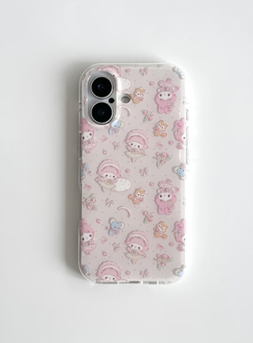 满屏Piano小羊适用苹果17promax手机壳iphone16新款奶油IMD壳15pro华为mate70荣耀vivox200小米15OPPO防摔软