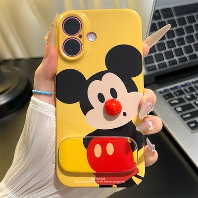 玫红大脸猫适用苹果15promax手机壳16pro华为mate60新款pura70菲林硬壳OPPOReno12/vivos19x100支架小米14套