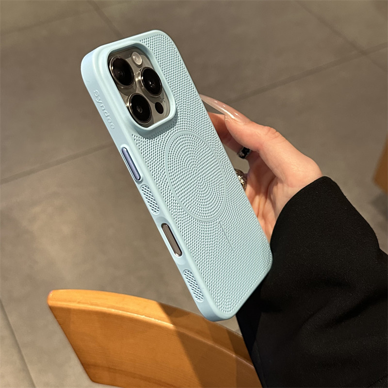 无线充磁吸散热壳适用苹果16promax手机壳iPhone15Pro磁吸充电13/14华为Mate70/60小米15超薄透气12防摔保护