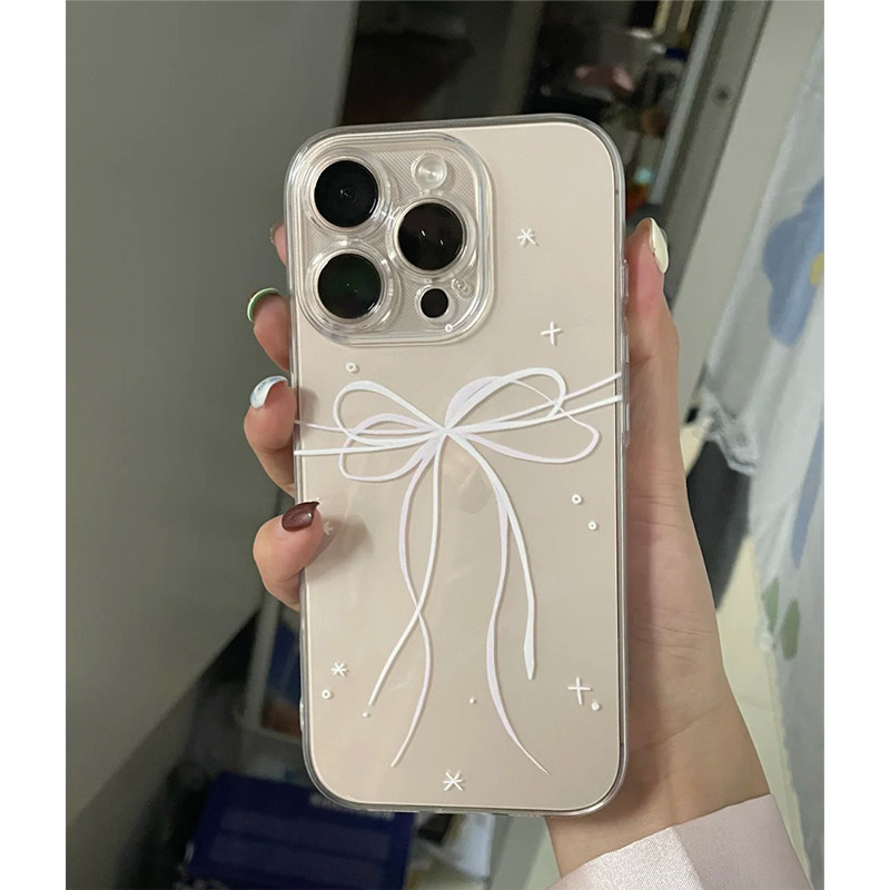 ins小蝴蝶结适用苹果17promax手机壳iPhone16pro太空壳华为Mate70防摔OPPOReno13vivox200小米15硅胶荣耀300