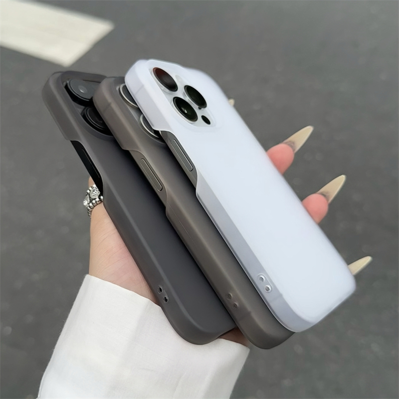 散热半包肤感多巴胺纯色适用iPhone15pro苹果13手机壳14ProMax新款高级感12男女13pro磨砂14全包15plus防摔套