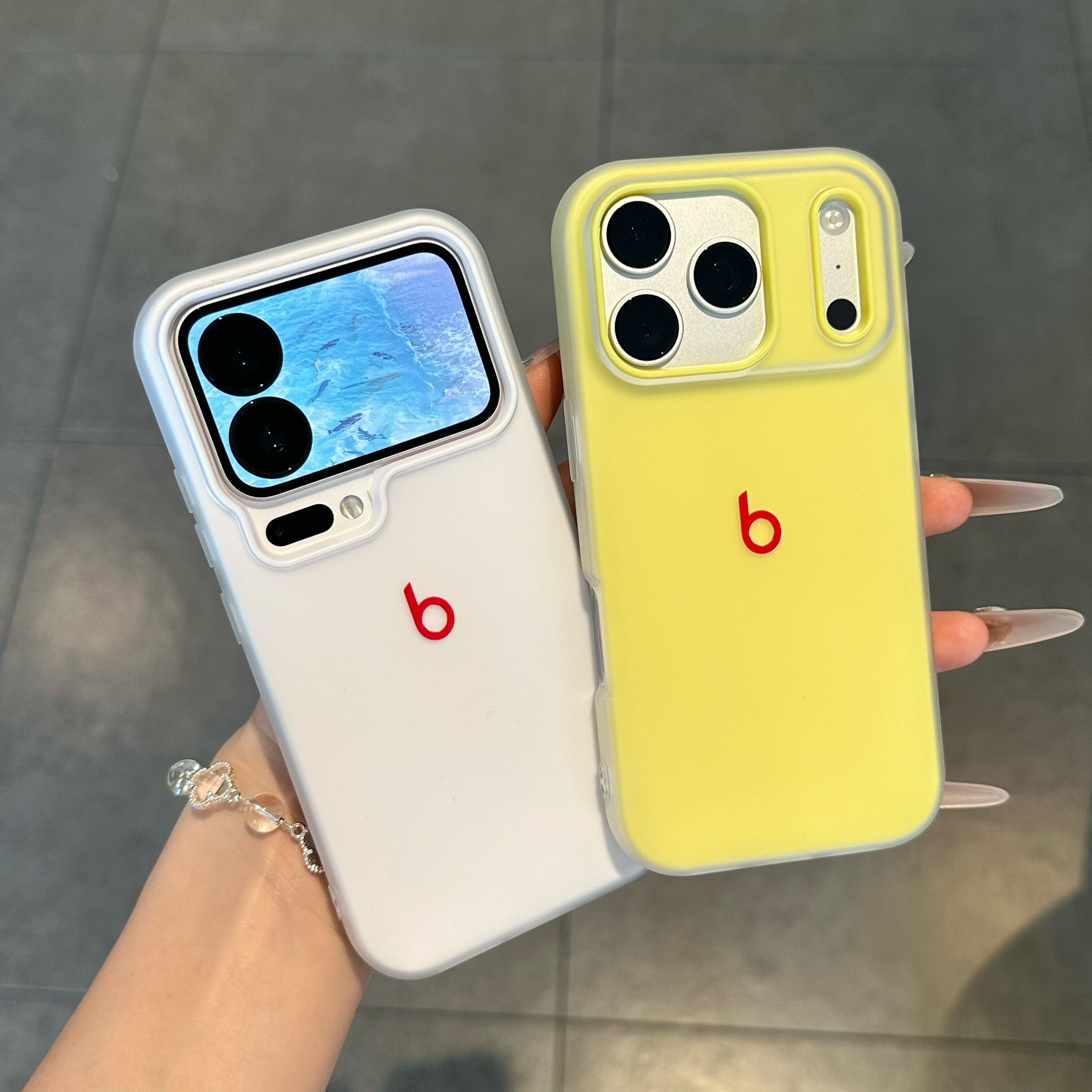 简约B字母标签适用iPhoneDuo手机壳18promax华为Pura80新款肤感果冻壳荣耀400防摔vivox300男女款小米17pro套