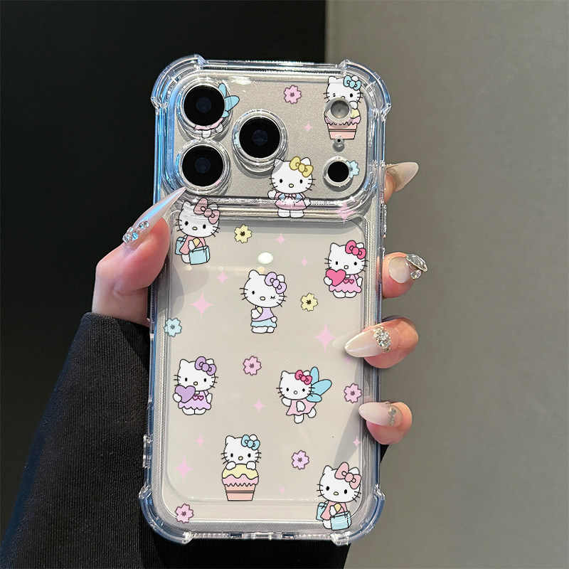 猫咪的一天适用iPhone17promax苹果16Pro手机壳华为Mate80/70新款透明气囊壳vivox300防摔软小米17Pro手机套