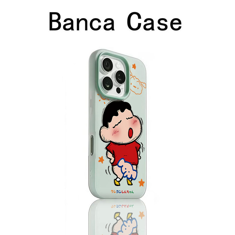 害羞小新大象适用iPhone17promax手机壳苹果16pro肤感果冻壳13/14男女款16多巴胺新款15plus防摔软x/xr保护套