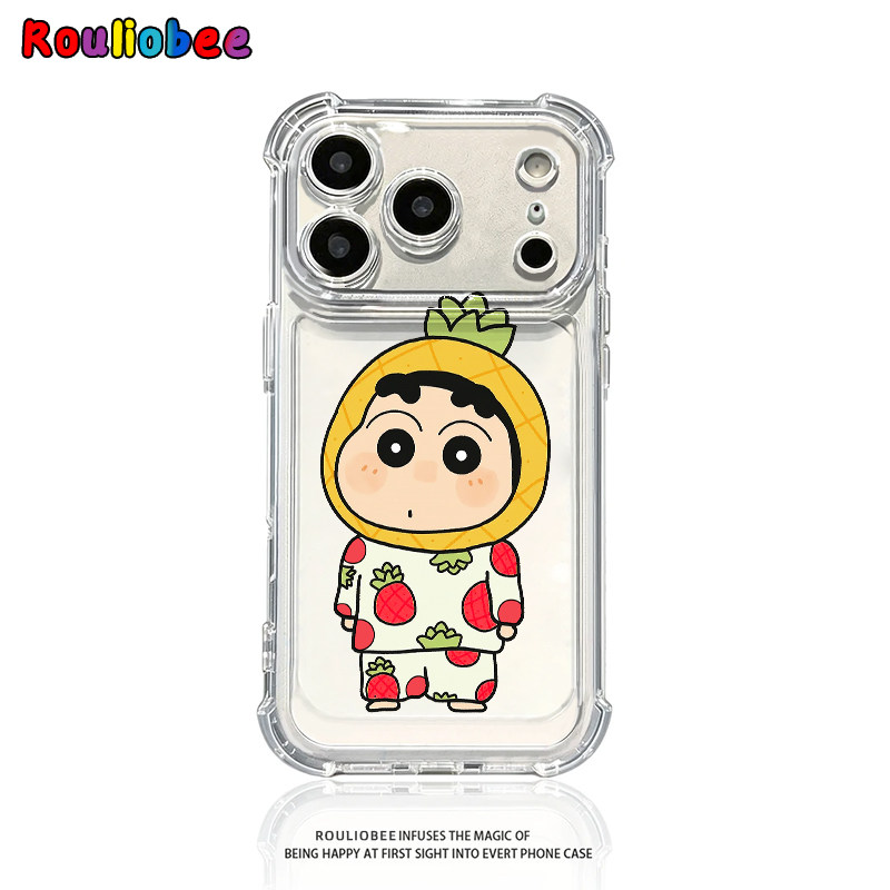 菠萝头套睡衣小新适用iPhone17promax苹果18Pro手机壳华为Mate80新款透明气囊壳vivox300防摔小米17Pro手机套