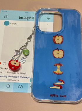 蓝底涂鸦满屏苹果适用苹果15promax手机壳16pro华为mate60新款pura70大孔白色OPPOReno12/vivos19x100挂绳软