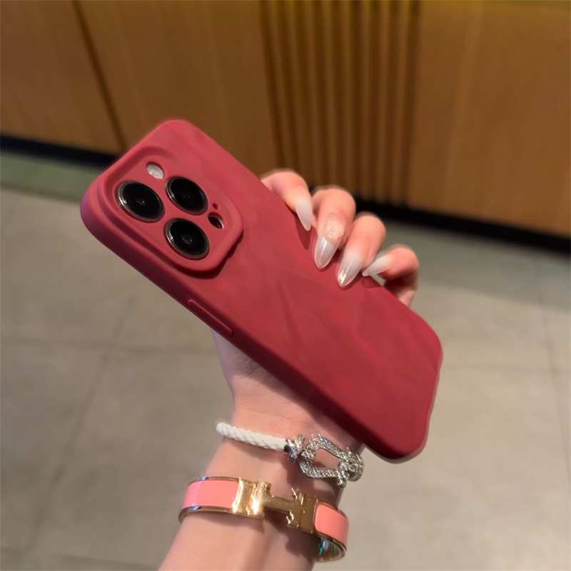 高级肤感褶皱适用iPhone15手机壳16苹果14ProMax全包13Pro软套12pm防摔11小众x男女xr网红ins软硅胶plus新款