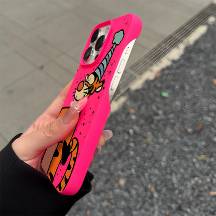 尖帽跳跳虎适用苹果15promax手机壳iphone14pro半包13/14软壳12女新款11肤感防摔16pro/15pro创意XS/xr多色软