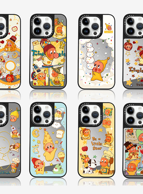 韩系ins星星人适用苹果17手机壳新款iPhone16promax黑框15Pro创意镜子14plus卡通可爱13pm小众高级感男女款12