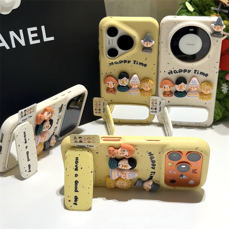 ng2510227 Five Fun Little Characters Suitable IPhone Max, 16 Phone Case, Huawei Pura 70 New Model With Mirror Stand, 400_voghion.com