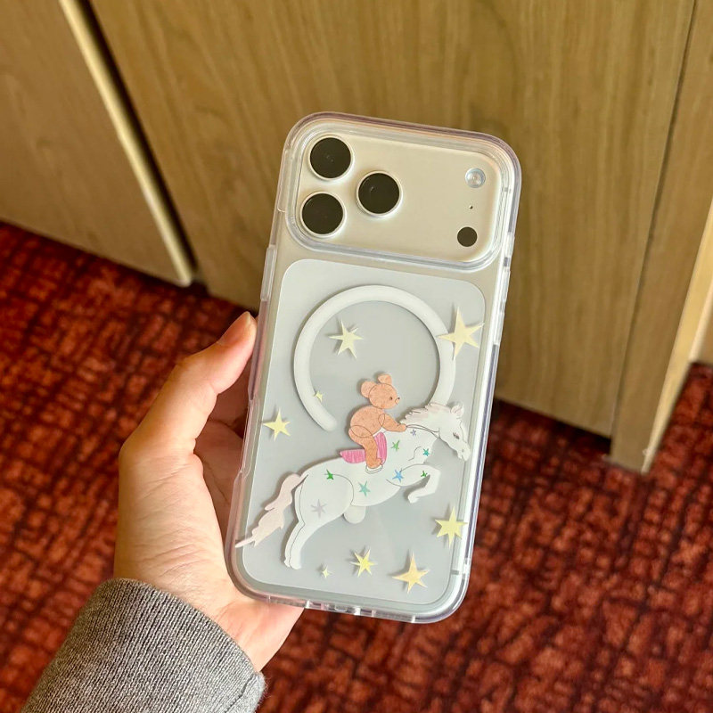 彩色星星小马适用于苹果17Promax磁吸手机壳iphone16Pro男女款14透明13保护套12mini硅胶软7/8plus防摔17air