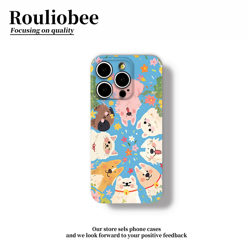 围观小猫小狗适用苹果15promax手机壳16pro华为mate60新款pura70菲林壳OPPOReno12/vivos19x100超火小米14套