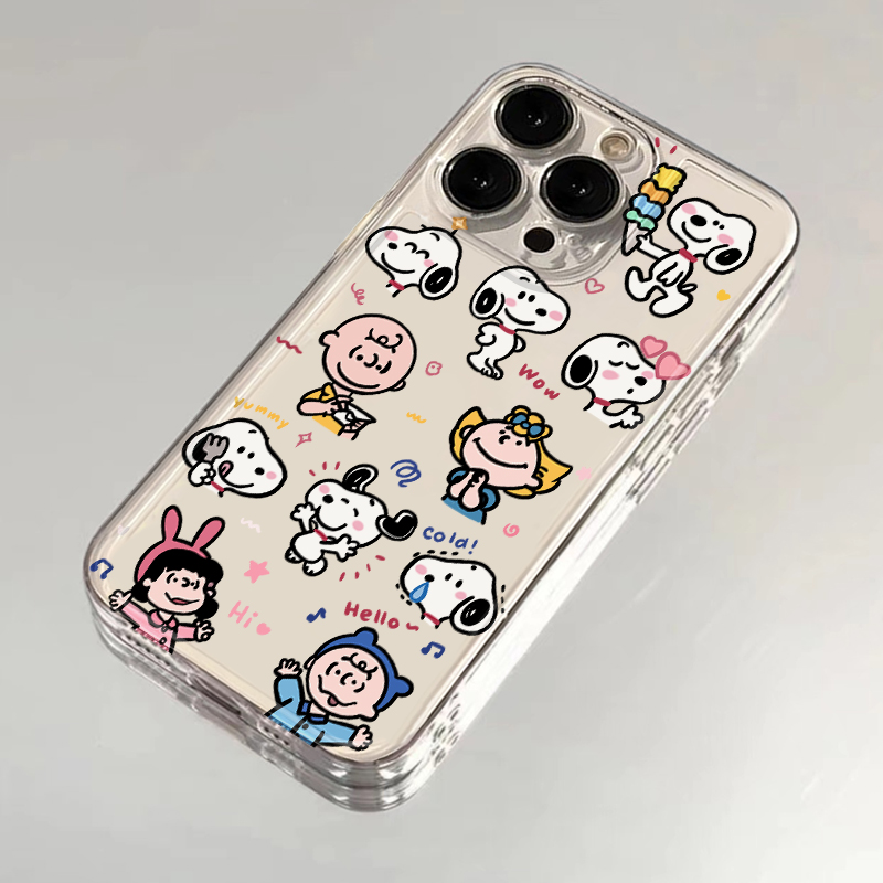 查理史努比合集适用苹果15手机壳16Pro卡通vivox100透明红米note13防摔小米14一加华为pura70荣耀200硅胶OPPO