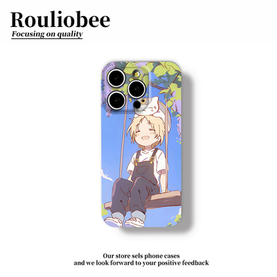 夏目友人帐适用苹果15promax手机壳16pro华为mate60新款pura70菲林壳OPPOReno12/vivos19x100网红超火小米14
