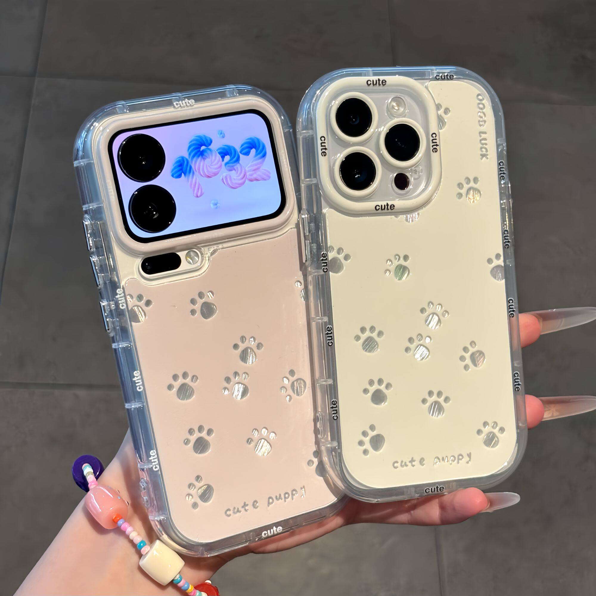 米黄可爱猫猫爪爪适用iPhone17promax手机壳16pro防摔华为Pura80新款泡芙羽纱vivox300防摔小米17pro软Reno15