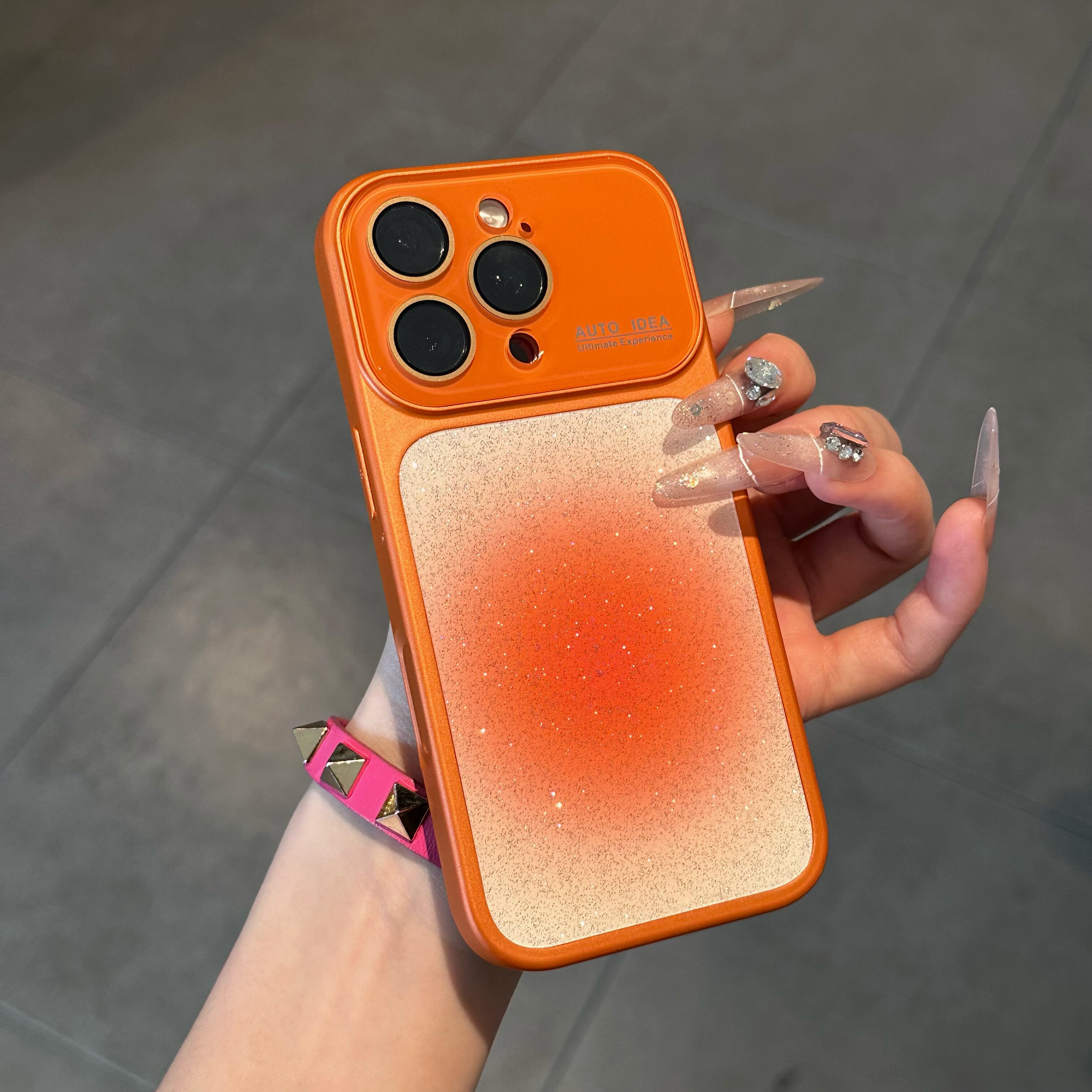 晕染闪粉秒变大视窗适用苹果17promax手机壳iPhone16pro带水晶镜头膜15全包磨砂13防摔14防指纹3肤感耐脏百搭