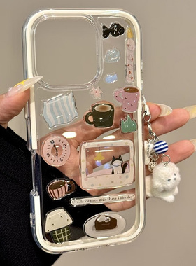 立体滴胶猫咪适用iPhone15Plus手机壳苹果16ProMax新款防摔13/14三合一炫彩情侣款13Pro硅胶保护软壳网红超火