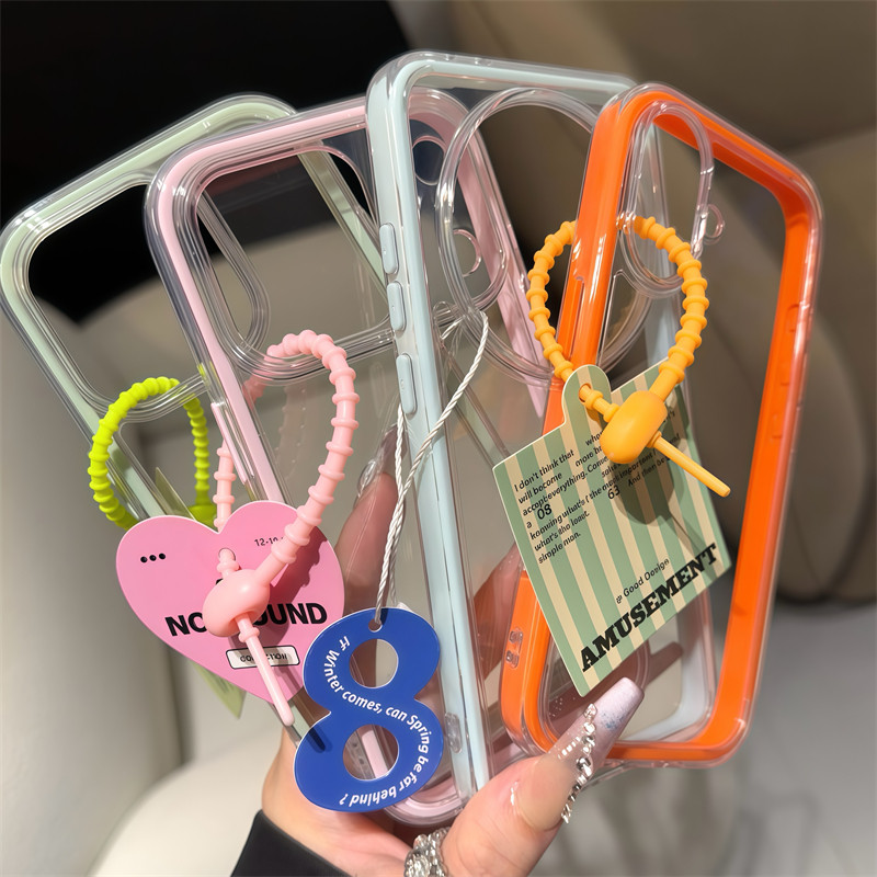 撞色软壳适用苹果17promax手机壳iPhone16pro新款13透明12爆款保护套vivo男女oppo华为mate70小米17promax软