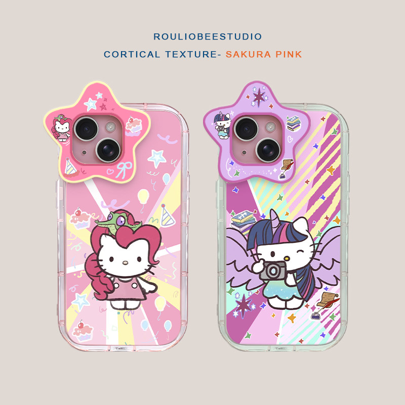 碧琪Kitty酱适用苹果17promax手机壳iPhone16pro新款星星镜头华为Mate70防摔vivox200全包荣耀400透明小米15