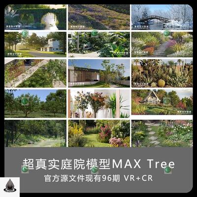 MAXTree园林植物模型资产库VRCRMAXGrowFXForestPack图库素材