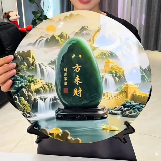 八方来财摆件玄关装饰品客厅招财风水摆台新中式家居乔迁开业礼物