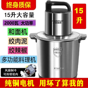 德國品牌2000w大功率絞肉機家用商用多功能料理和面辣椒蒜姜肉泥