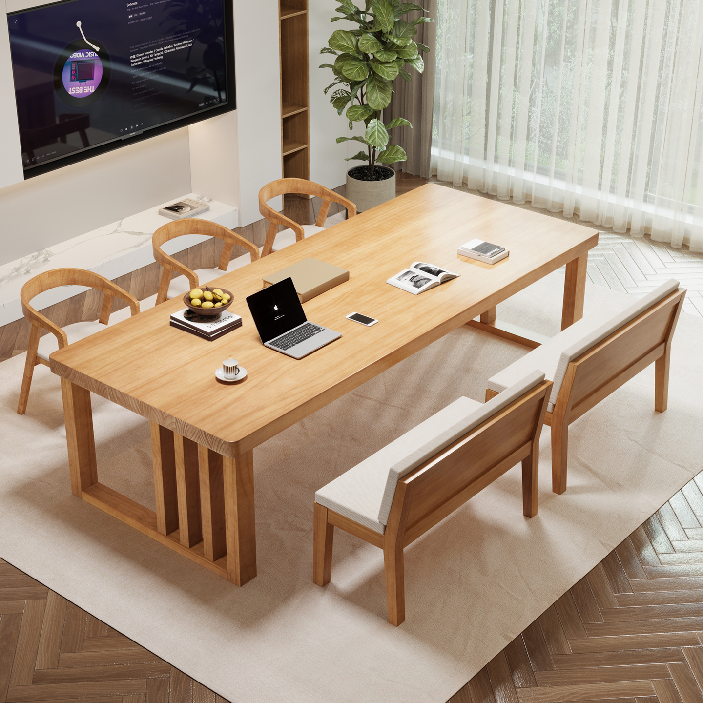 实木书桌电脑桌家用学习桌写字桌