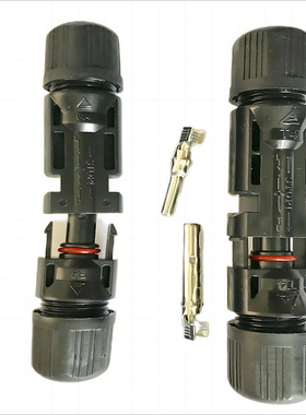 MC4H4T4R4L单芯光伏太阳能电池板组件逆变器对接面板防水连接器