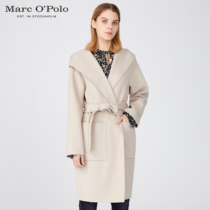 Marc O'Polo/MOP秋冬女士中长款双面呢连帽羊毛大衣159005V71137使用感如何?